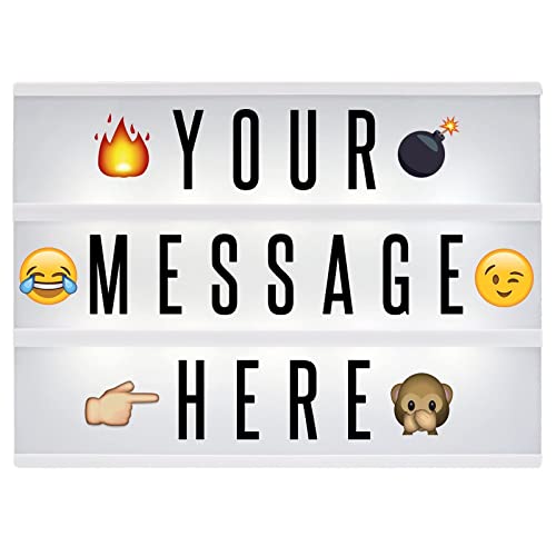 A4 Cinematic Lightbox 170 Emoji/Letters & Free USB...