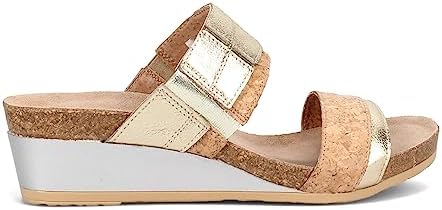 NAOT Footwear Women's Royalty Sandal Radiant Gold Lthr/Cork Lthr 9 N US | Image 1