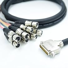 Arklove 7ft Audio TRS Snake Cables Audio Patch db25 to XLR Female Cable 8 Channel Connector Digital Splitter Microphones Stage & Studio Recording Equipment Profesional Live Cable