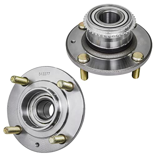 Image of Detroit Axle - Rear 2pc Wheel Bearing Hubs for 2002-2006 Mitsubishi Lancer, 2 Wheel Bearing and Hubs Assembly 2003 2004 2005 Replacement