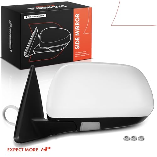 A-Premium Driver Side Power Door Mirror Compatible with Toyota Highlander 2008-2013 - Heated Manual Folding White Outside Rear View Mirror - Replace# 8794048343, 8794548020C0 by A-premium - Image 9