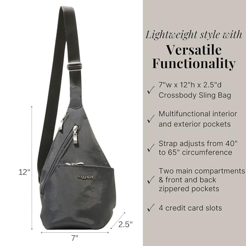 Image of Baggallini Mini Sling - 12x7 Sling Crossbody Bag Backpack with Adjustable Shoulder Strap