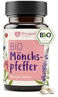 BIO Mönchspfeffer hochdosiert 10mg (agnus castus) - klein & leicht zu schlucken, beliebtes Frauenkraut - 120 Mini-Tabletten mit BIO Mönchspfeffer Extrakt aus Frankreich - von PregniVital®