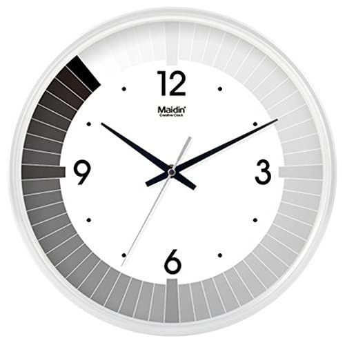 WorldCare® Maidin Gradient Modern Design Digital Wall Clock,Silence Sweep movement,Safety for Bedroom Home Decor,25cm10'' White 10inch 25cm