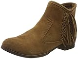 Vielseitiger Stil: Diese Wildleder-Stiefelette verleiht jedem Look einen schicken westlichen Rand mit einem gewebten Fransen-Akzent und einem 3,8 cm großen Lederabsatz; mit einem Metall-Reißverschluss und gepolsterter Innensohle