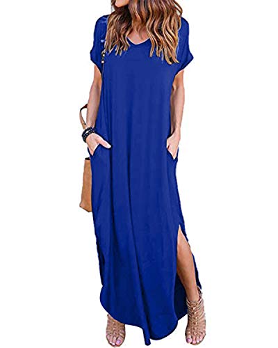 VONDA Vestidos Mujer Casual Playa Cuello en V Bohemio Maxi Vestido con...