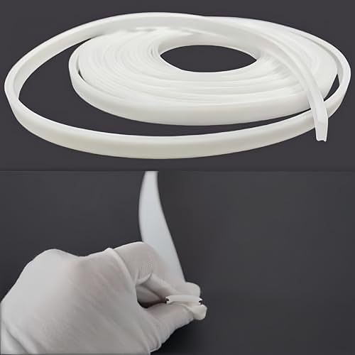 Image of 16.4Ft /5M Silicone LED Cover, Alumium Profile Silicone Channel Diffuser Flexible Pc Lampshade Line for Strip Lights, Ceiling Lamp, Under-Cabinet Cover Replaceable Installation (22mm)