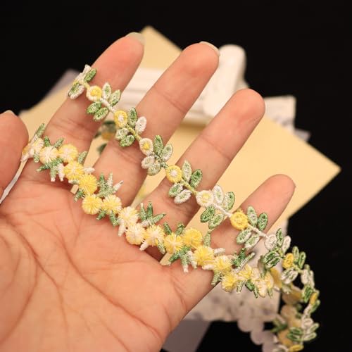 Baby Girl Floral Elastic Headband Toddler Multiple colors Layered Flower Hairband Soft Fabric Newborn Infant Hair Accessories for Birthday Party (Yellow, Standard size)4