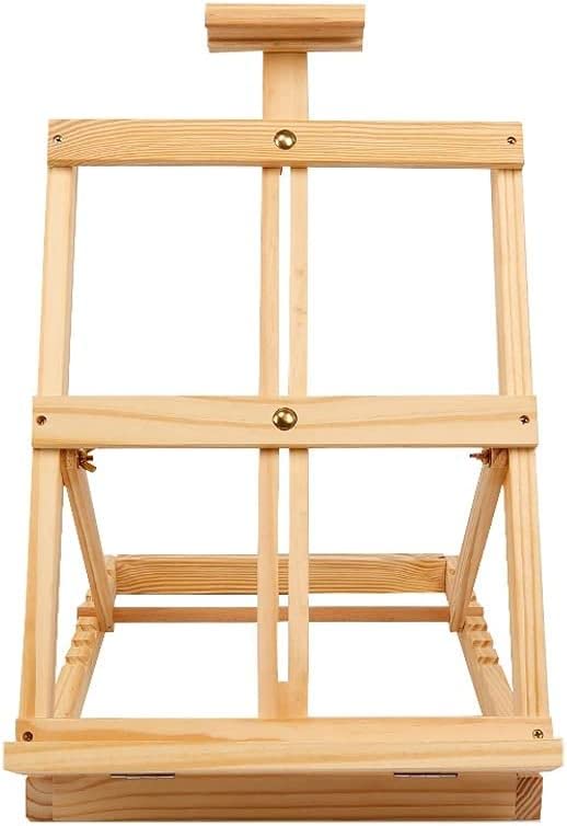 SAeWare Tablero de dibujo ajustable para mesa, soporte de madera, accesorios de boceto, estudio, marco H, suministros de arte