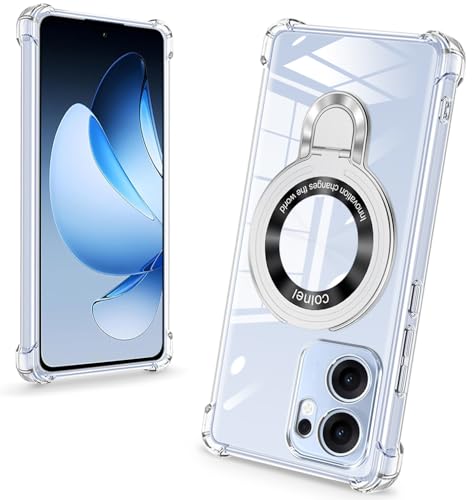 OPPO Reno13 A �P�[�X �N���A �����O�t�� MagSafe�Ή� �}�O�l�b�g���� �c�����Ή� �A�W���X�^�u���X�^���h �l�p�G�A�N�b�V���� �ϏՌ� CPH2699 / A501OP �J�o�[ �Ռ��z���|�P�b�g���� TPU ���^�y�� �S�ʕی� �I�b�| 