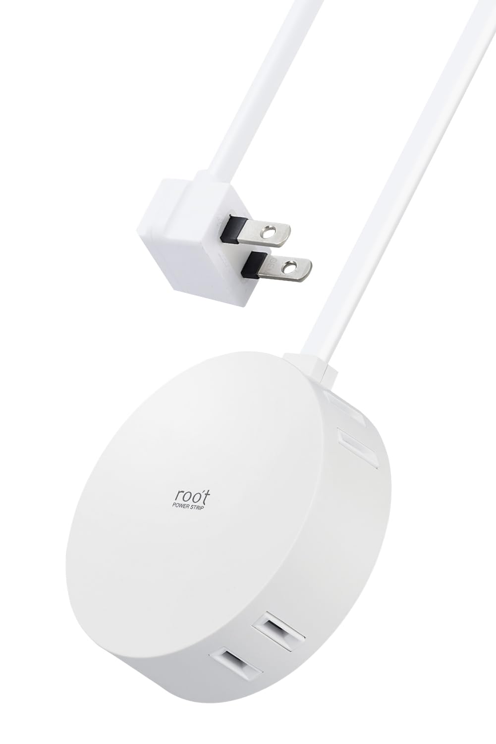 ELECOM roo't Round Power Strip 4 Outlet 2.5m [White] AVT-D4-2425WH (Japan Import)