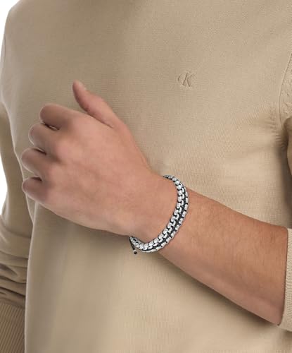 Calvin Klein Fused Jewelry Bracelet for Men - Stainless Steel and Nylon - Adjustable Pull-Tie Closure - Woven Design - Premium Fashion Jewelry Accessory - Gift for Him3