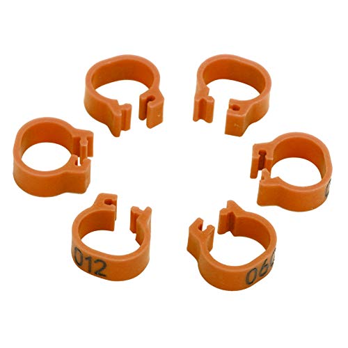 Grampo de pé de pássaro 001-100 faixas de perna de pássaro numeradas 8 mm anéis de identificação de