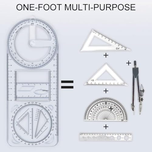 Jashgop Store Jashgop Multifunctional Geometric Ruler Mathematics - Image 7
