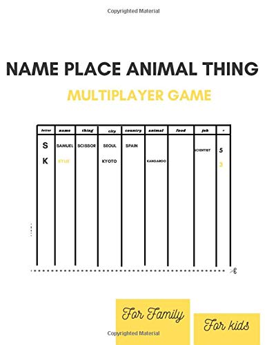 Name Place Animal Thing: Multiplayer Game: The Famous Childhood Game Is Back! For family and kids