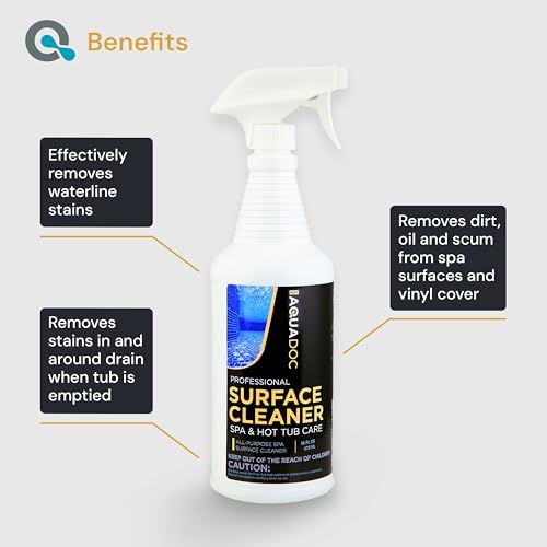 Image of AquaDoc Hot Tub Cleaner Spray - Spa Surface Cleaner, 16 oz
