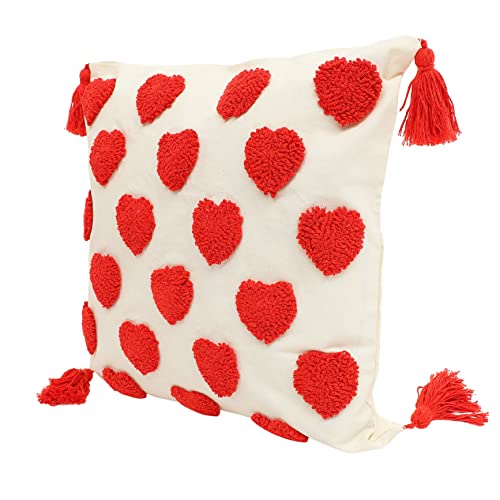 Cabilock Funda De Almohada Cubiertas Rojas Decorativo Casa De Campo Cojines con Fundas Incluidas Fundas De Cojines Cama Hogar Espuma Decoración Tartán Fundas De Almohada De Felpa Algodón