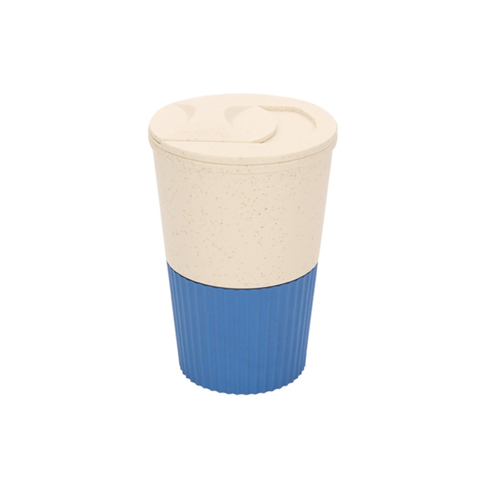 ohfruit 380ML Plastic Coffee Cup 13oz Thick Anti-crack Travel Mug With Lid Food Grade Material High Temperature Resistant Leakproof Breakfast Drink Cup Blue 380ML
