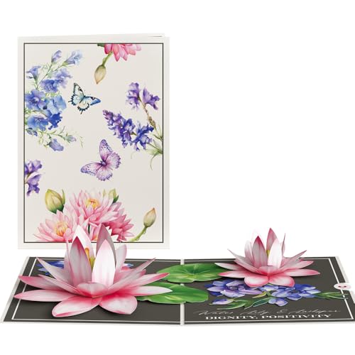 Lovepop Everyday Pop-Up Card for Her and Him - 3D Greeting Cards for Boys, Girls, Men, Women - Born to Bloom: July Birth Month Flowers - 5" x 7" Flower Card - Blank Notecard & Envelope Included