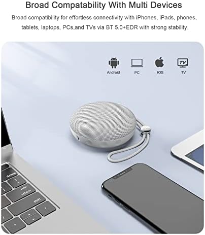 Amazon Brand - Eono Portable Bluetooth Speaker Eonosound1 15W Bluetooth speakers with Stereo Sound, AUX,IPX67 Waterproof, Shockproof, Wireless Stereo Pairing Speakers(white)