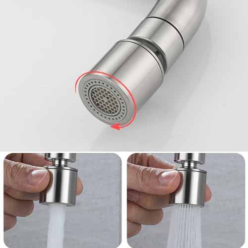 Robinet de cuisine en forme de L pliable noir mat de haute précision - 8