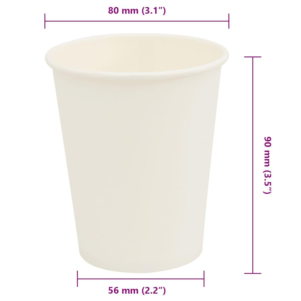 Rantry Bicchieri da caffè in Carta 1000 pz 8oz 200ml Bianco, Arredo Mobili da Interni per Camera da Letto Soggiorno Ufficio