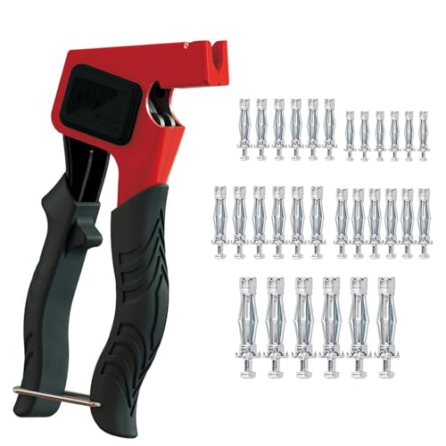 Kit d Outils de Réglage D ancrage Mural, Cheville Molly, Outil de Réglage en Métal pour Ancrage Mural Robuste avec Pince, Avec 30 vis d Cheville Murale...