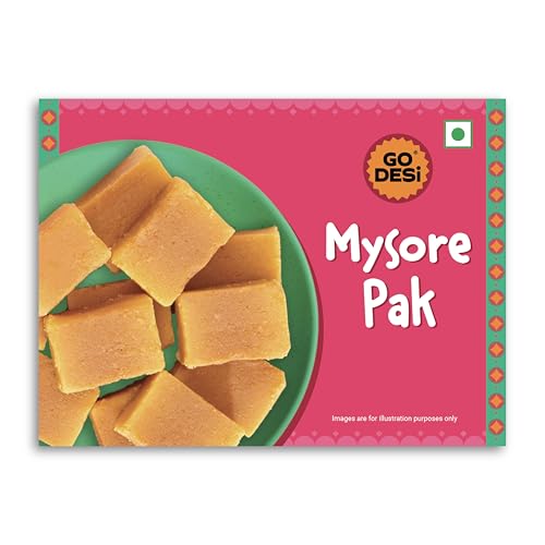 GO DESi - Mysore Pak | Made with Desi Ghee | Indian Mithai | Sweets Gift Pack | 200 grams