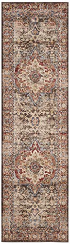 Safavieh Bijar Collection 2'3" X 6' Brown / Rust Bij652D Traditional Oriental Distressed Non-Shedding Living Room Entryway Foyer Hallway Bedroom Runner Rug #TOP2