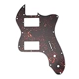 Musiclily Pro 12 Agujeros Cubierto HH Golpeador para Guitarra Eléctrica Fender 72 Tele Thinline Style, 4 Capas Tortoise Shell