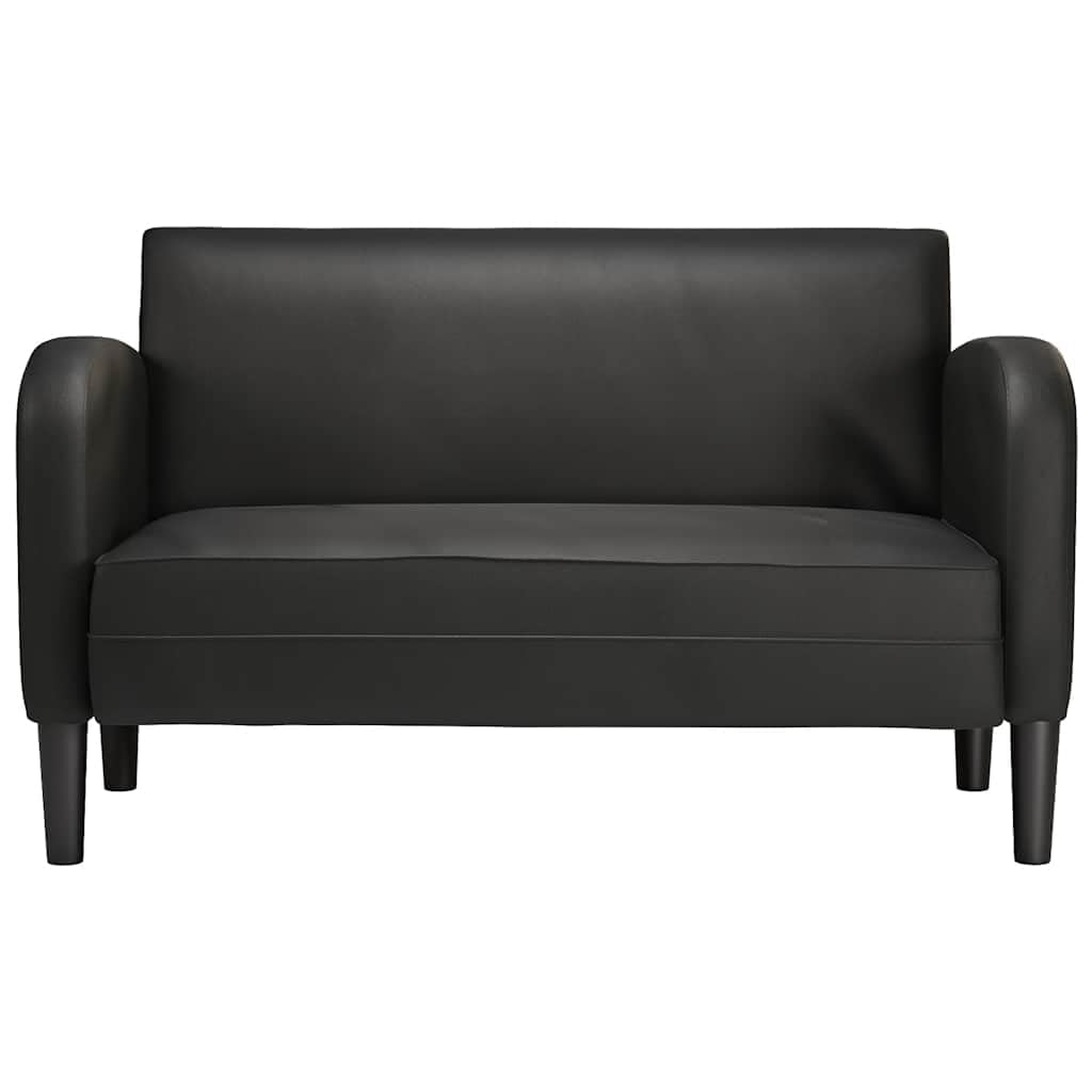 Similicuir résistant aux Taches Causeuse détente 110 cm Noir