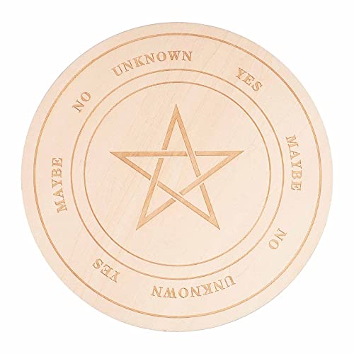 GORGECRAFT Motifs Textes Pendule Conseil Bois Divination Métaphysique Planche Pendule Tableau D'Affichage Tableau de Sculpture sur Bois Sorcellerie Autel...