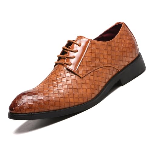 Dress Oxford Shoes for Men, Lace Up Men Elegant Loafers Shoes Casual Work Office Comfortable Business