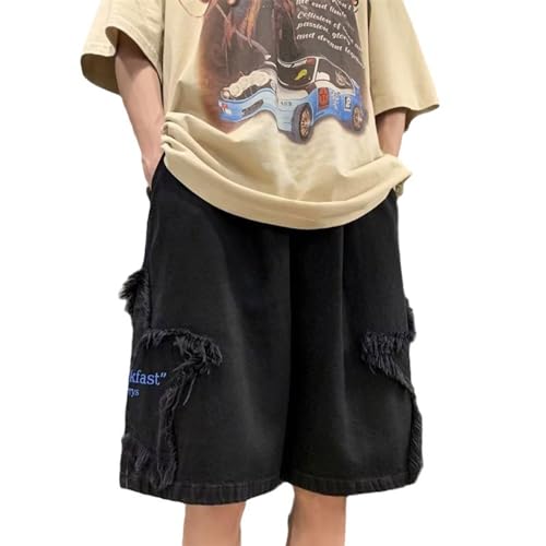Shorts Jorts Y2K Amples FCOOLYEET Noir XL en Jean Large Style Hip Hop