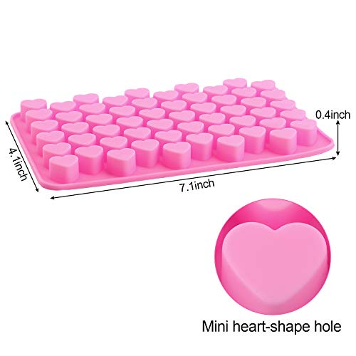 Tatuo 4 Pieces Heart Shape Silicone Molds Valentine's Chocolate Candy Molds Baking Jelly Mold For Party Cake Decoration #TOP2