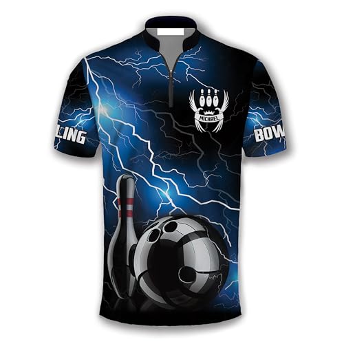 SHAANT Personalized 3D Bowling Polo Shirts, Custom Bowling Shirt for Men, Bowling Uniform, Men Bowling Jersey Shirt 5