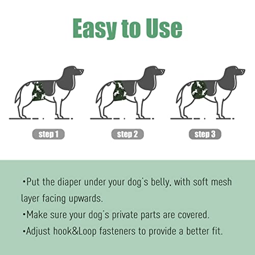 Wegreeco Washable Male Dog Diapers (Pack Of 3) - Washable Male Dog Belly Wrap (Spotty Dog, White Cat, S) #TOP5