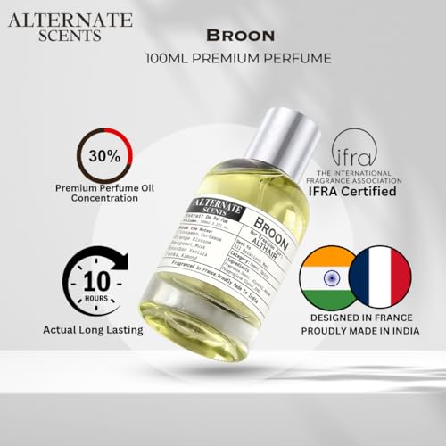 Image of Alternate Scents BROON 100ml Long Lasting Perfume For Men |Strong& long Lasting with 30% Oil Concentration | Warm Sweet & Spicy Fragrance