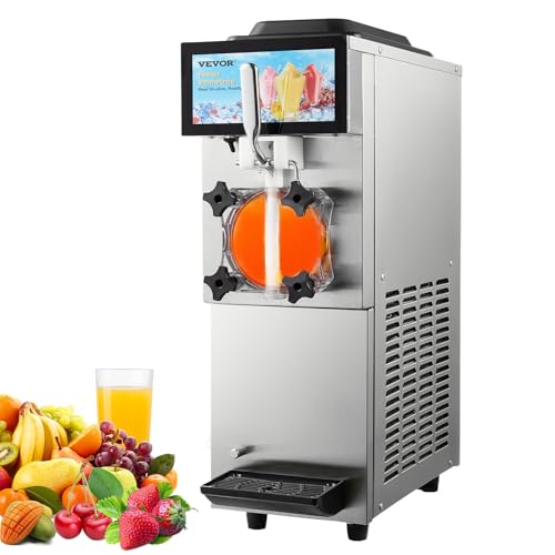 Image of VEVOR Commercial Slushy Machine, 12L / 3.17 Gal Single Tank, Cool and Freeze Modes, Stainless Steel Margarita Smoothie Frozen Drink Maker, Slushie Machine for Party Cafes Restaurants Bars Home