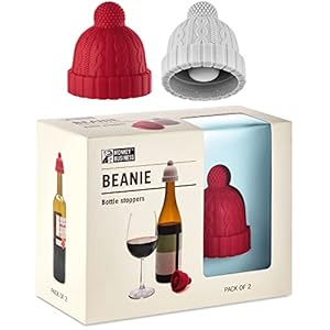 Beanie Wine Stopper | 2 Wine Stoppers in 1 Pack | Cute Wine Accessories | Fun Kitchen Gadgets | Wine Stoppers for Wine…