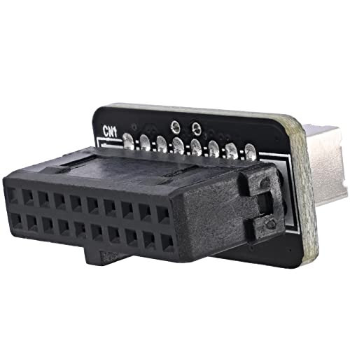 Yeebline Vertical Usb 3.1 Front Panel Socket Key-A Type-E To Usb 3.0 20Pin Header Extension Adapter #TOP1