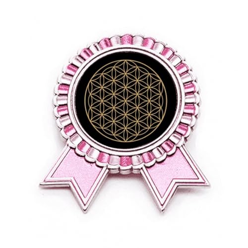 Broche cercle géométrique Rose métal M pour rehausser une tenue terne