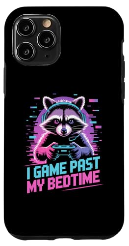 Raccoon Gaming I Game Past My Bedtime X}zP[X iPhone 11 Pro p
