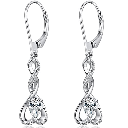 Boucles d'oreilles infini argent 925 anti-allergie pierre oxyde