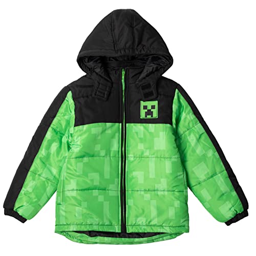 Minecraft Zombie Zip Up Puffer Jacket and Snow Bib Ski Pants Little Kid to Big Kid3