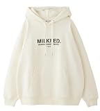 [ミルクフェド] ステンシルロゴワイドスウェットフーディー STENCIL LOGO WIDE SWEAT HOODIE 103253012006 OFF WHITE L