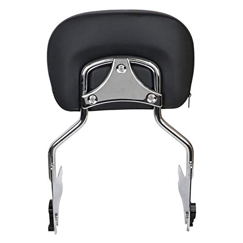 DSISIMO Chrome Detachable Upright Passenger Backrest Sissy Bar With Pad Fit For Touring Road King Street Glide FLHR FLHX FLHT FLTR 1997-2008