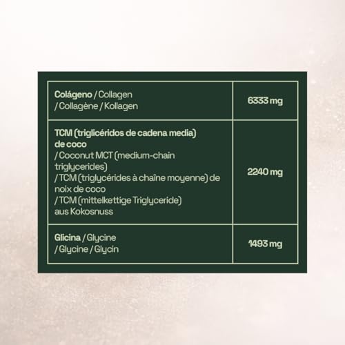 Miniatura 5 de Synsera Colágeno Hidrolizado En Polvo Con Tcm Mct Y Glicina Deep Collagen Bebible Sabor Vainilla Articulaciones, Piel Y Energía Endulzado Con Fruta Del Monje Sin Azúcar 400 G