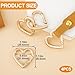 HINZIC 4pcs Heart Shaped Keychain Clip, Zinc Alloy Heavy Duty Heart Keychain, Spring Snap Clasp Hook for Bags Purses Backpack Straps Belt DIY Crafts- Light Gold