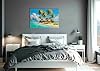 Artley Prints - Polynesian Island with Tropical Tree and Ocean Canvas Wall Art Prints Home Decor Living Room Bedroom Hallway Pictures Extra Large 101 x 76cm (40 x 30 inches) #2